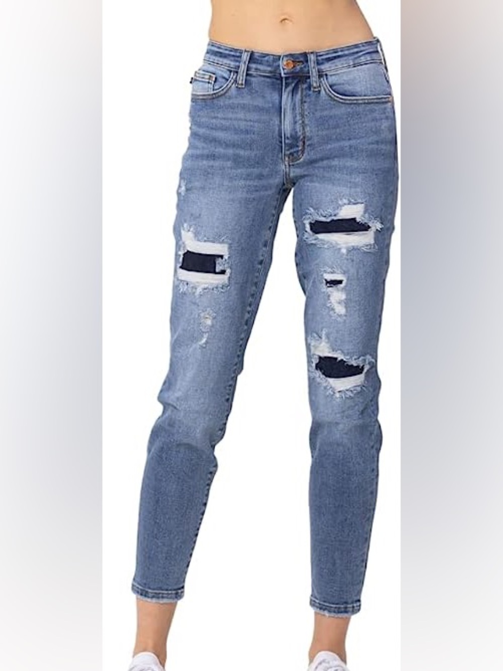 Judy Blue Distressed Relaxed Fit Skinny Jeans Size 9/29